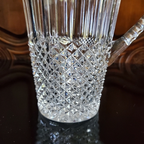 40oz Crystal 💎 Diamond Point Clear Pitcher - Picture 11 of 13